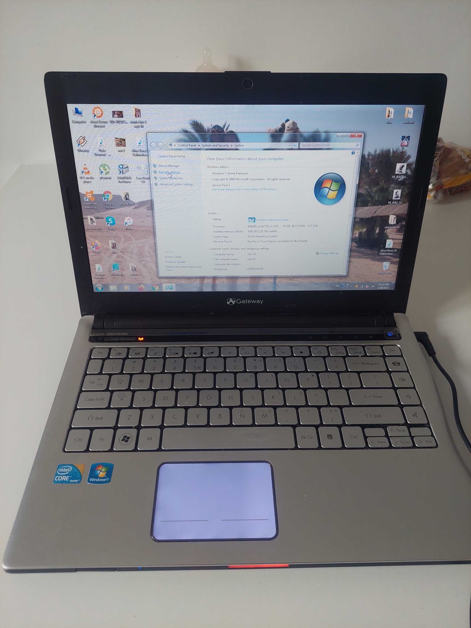 Laptop Gateway N214 i3 4Gb