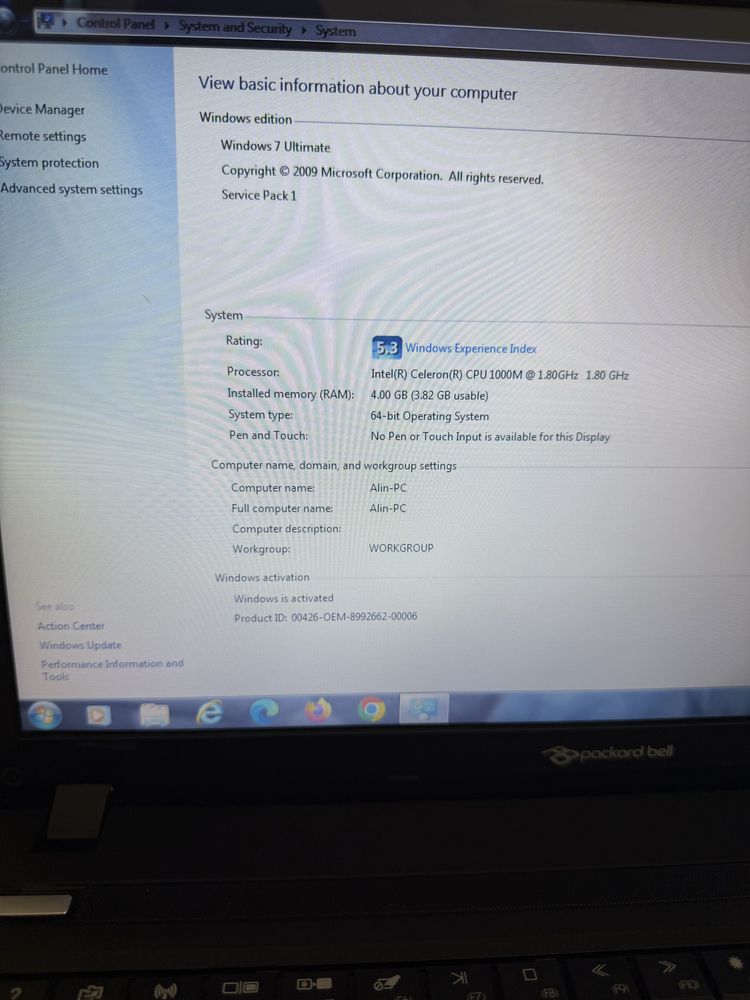 Laptop Packard Bell EasyNote TE11HC-B964G50