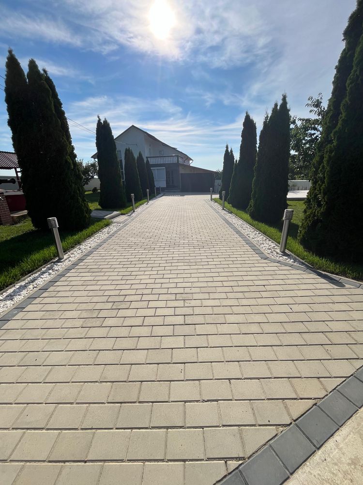 Montaj pavaje borduri rigole dale montare cu pavele