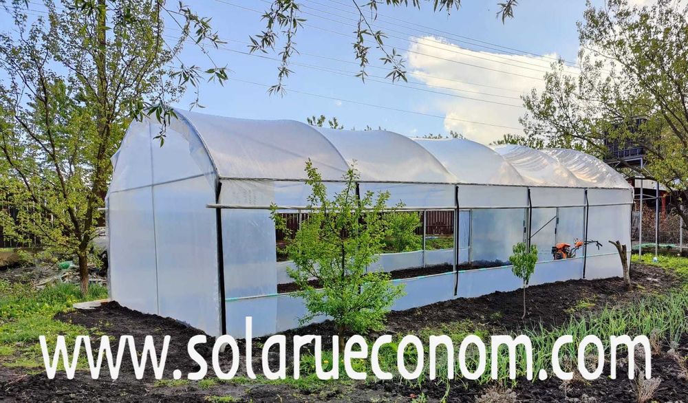 Solarii (sere) de gradina complete, pregatite pentru montaj