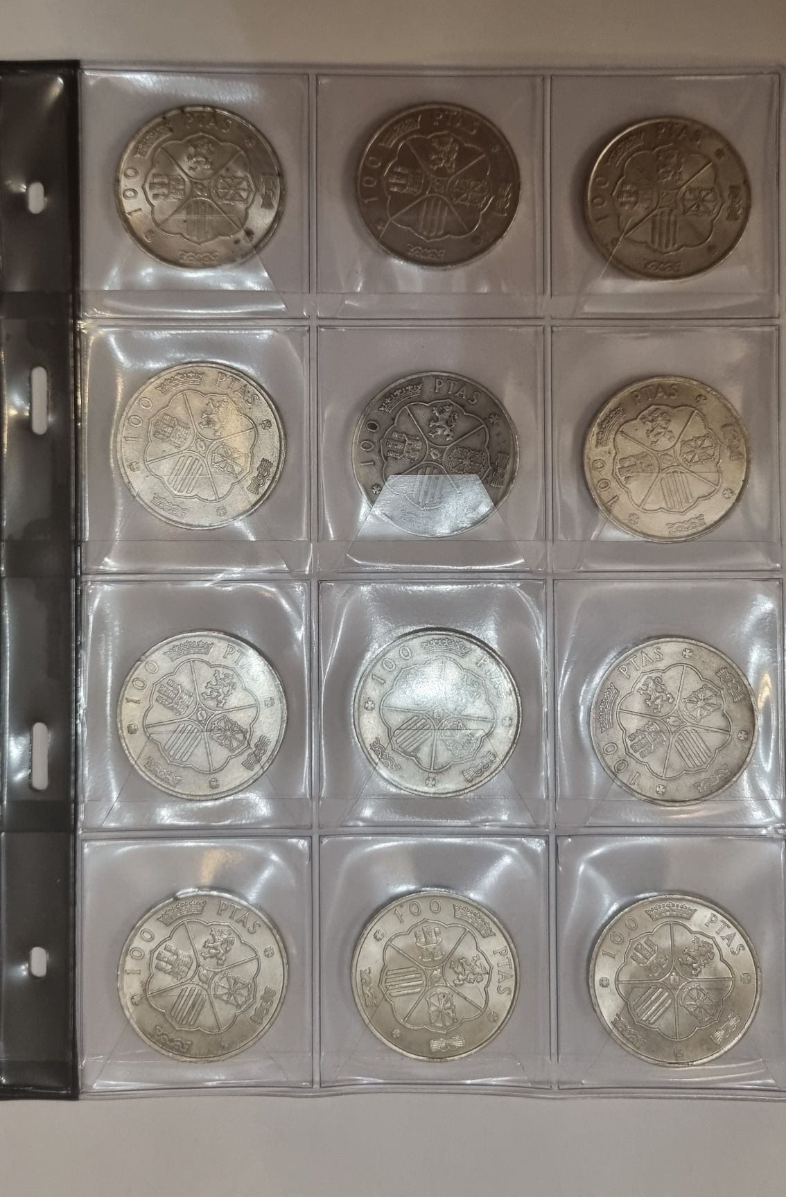 Vand monede argint 100 pesetas 1966