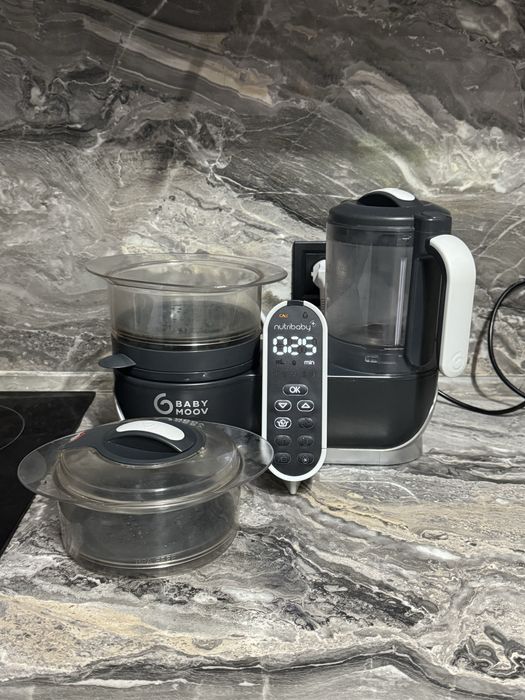 Уред за готвене 5 in 1 Babymoov Nutribaby Plus, Сив