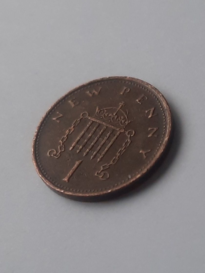 Moneda 1 new penny din anul 1981