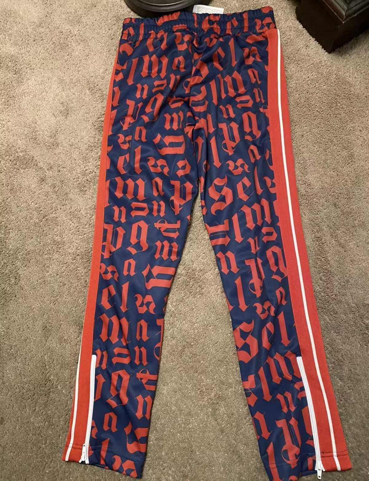 Palm Angels Monogram Straight Fit Track Pants Blue/Red