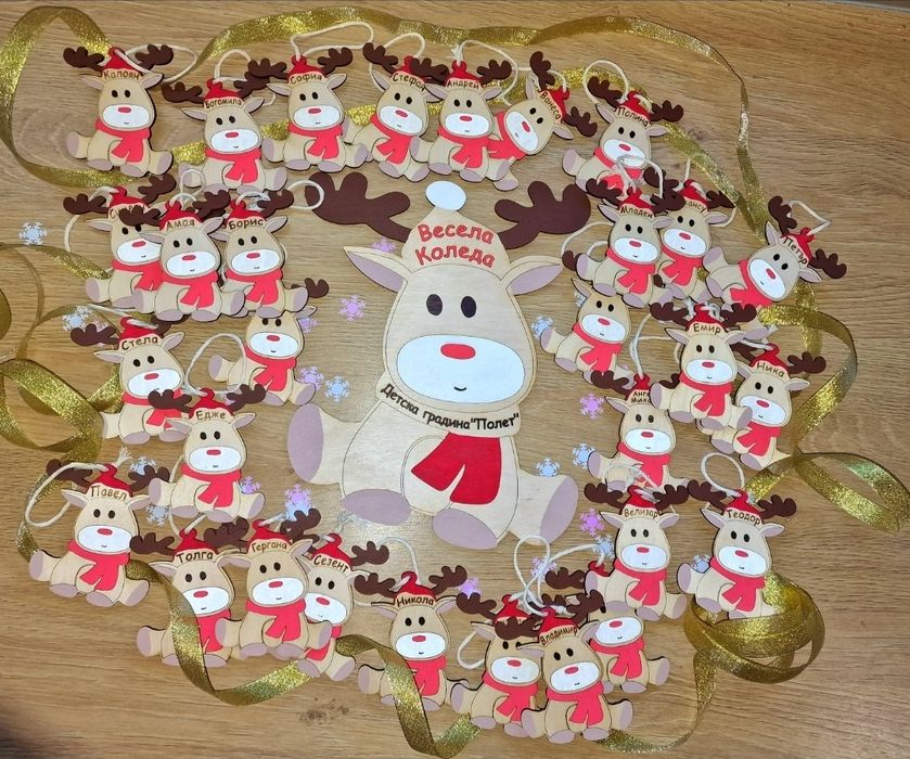 Персонална дървена играчка за елха з