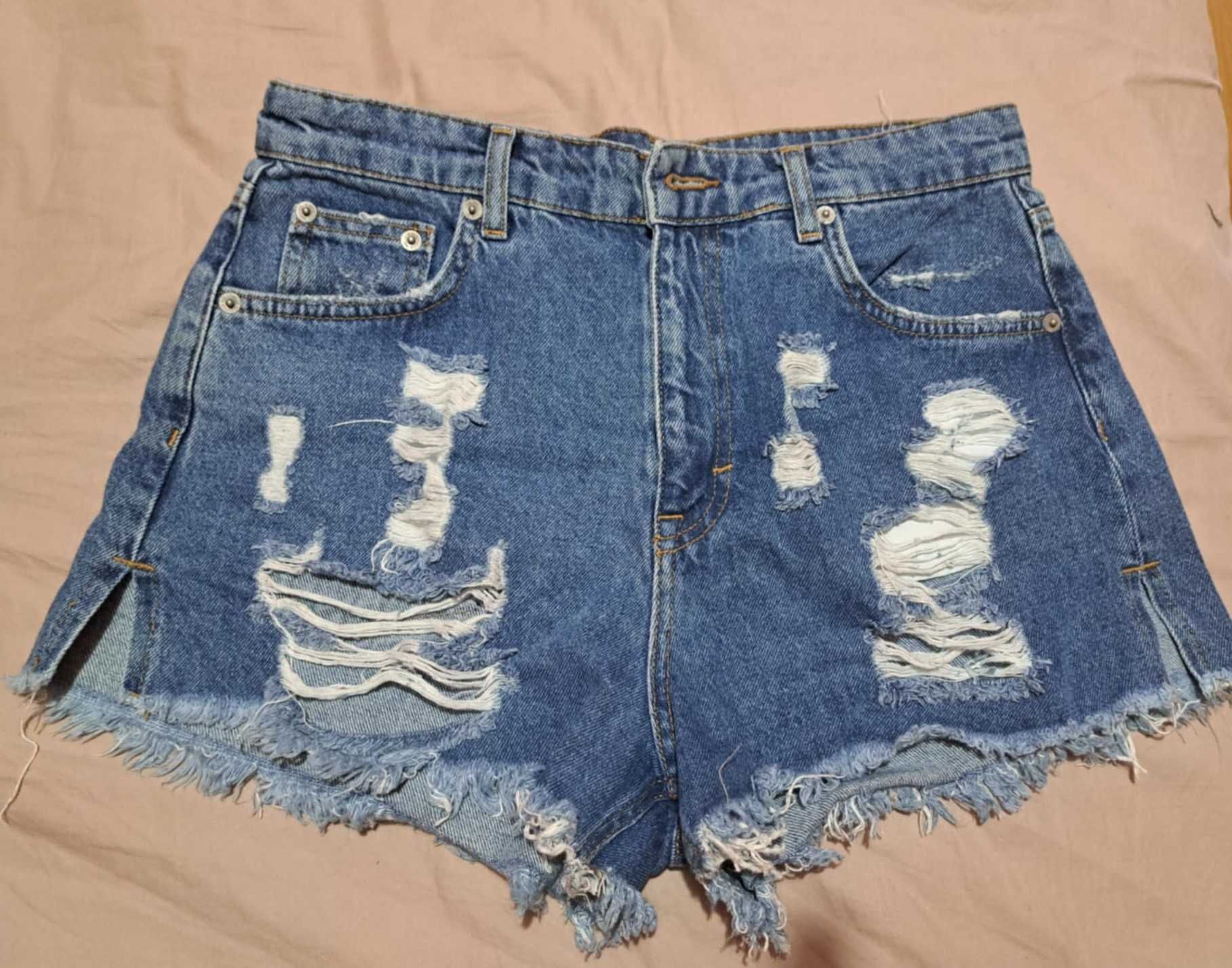Дънкови панталонки Pull&Bear