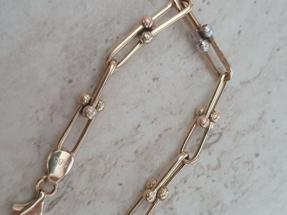 14к.златна гривна и обеци