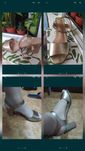 Босоножки женские золотистые