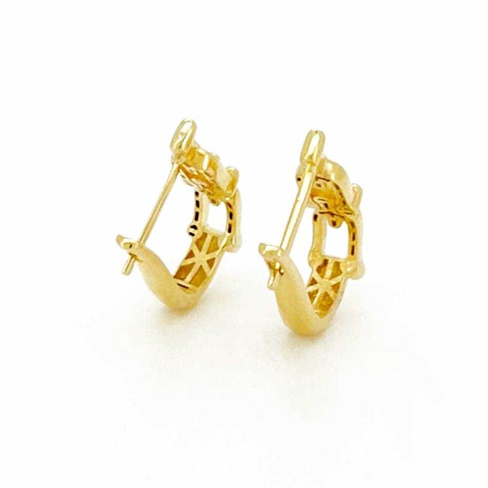 Золотые серьги в стиле Tiffany & Co