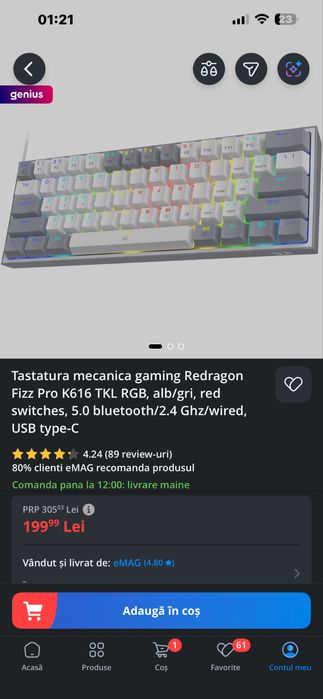 Tastatura Redragon Fizz Pro
