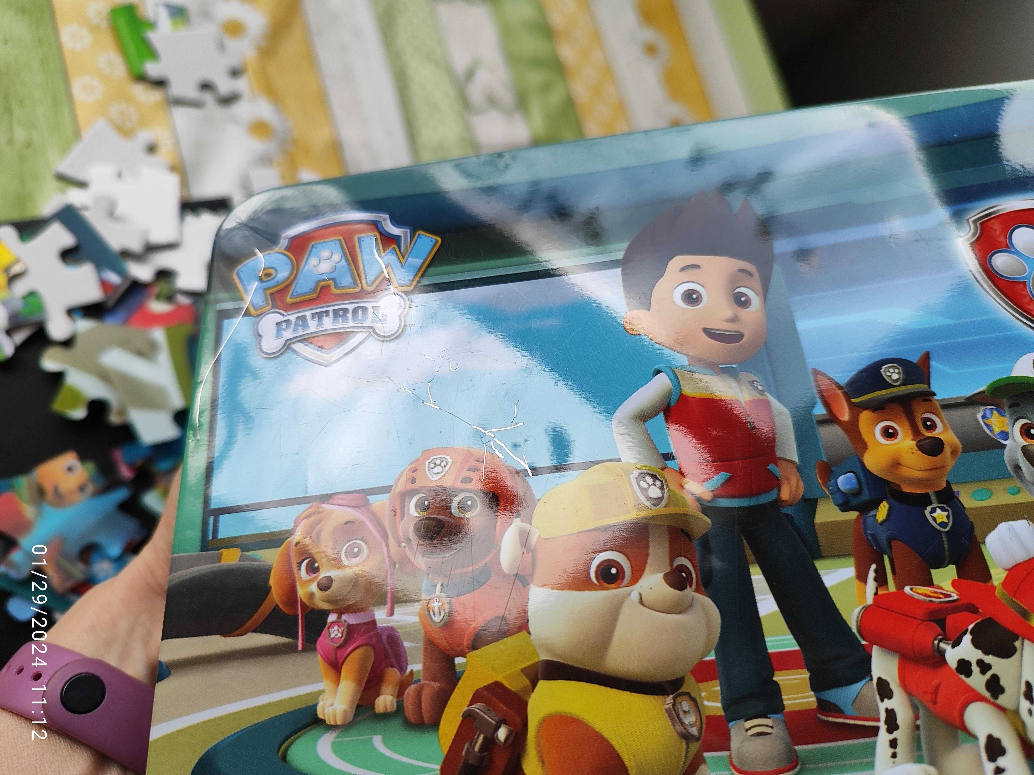 PAW PATROL Пъзел с 3D ефект в метално куфарчe