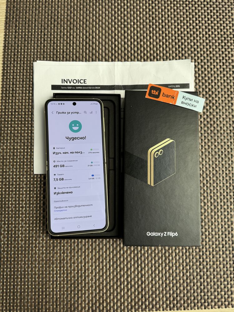 512GB*Samsung Z flip 6 12/512 Лизинг 51лв/м самсунг з флип 6