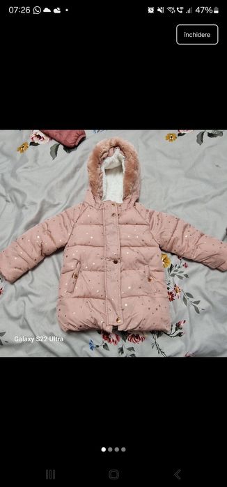 Primark jacheta/geaca lungă iarna copii 1-2 ani 92 cm