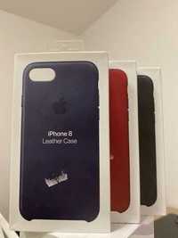 Husa piele iPhone 8, SE 2020 Leather Case. Sigilate.