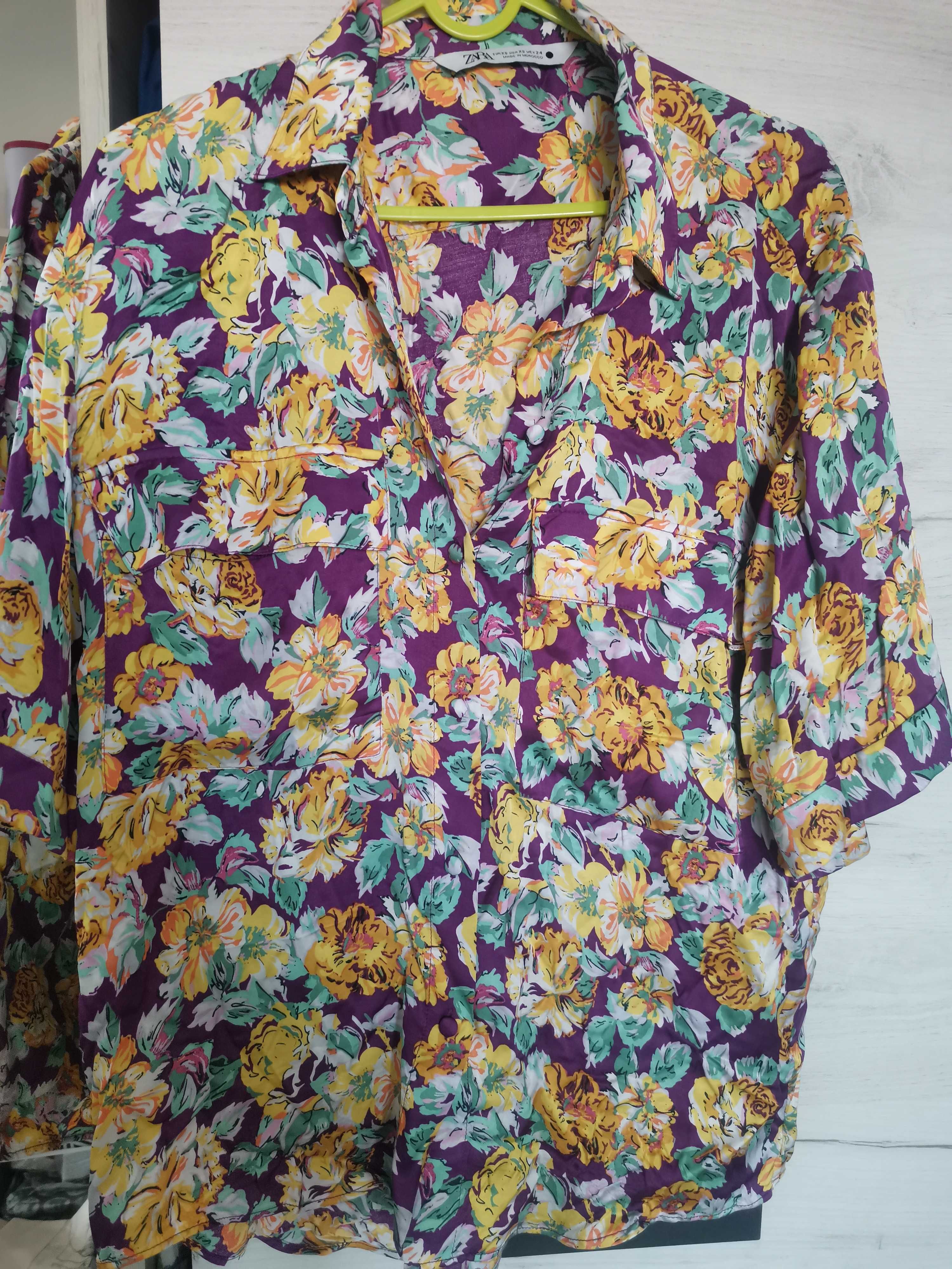 Camasa Zara XS model floral