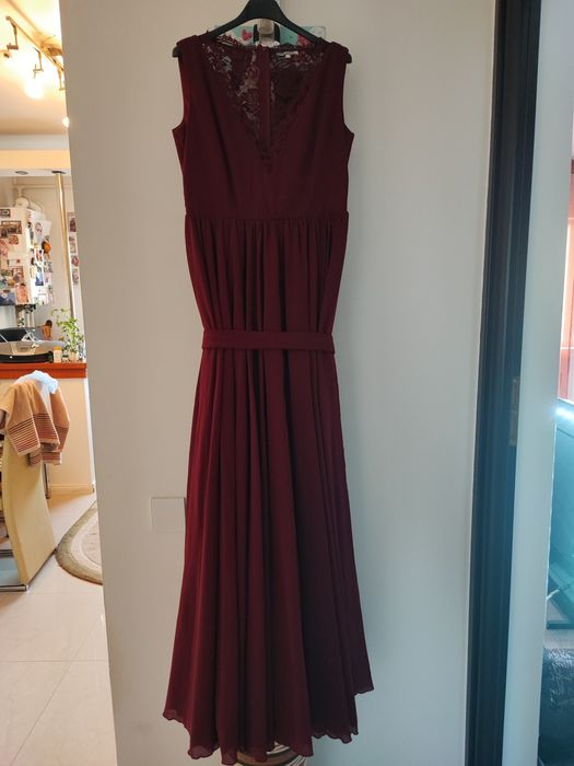 Rochie Nissa Grey culoare vișiniu putred , mărime L