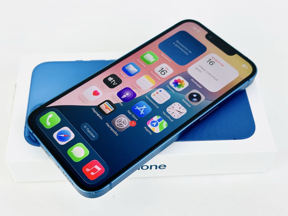 Apple iPhone 13 128GB Blue Отличен! Гаранция!