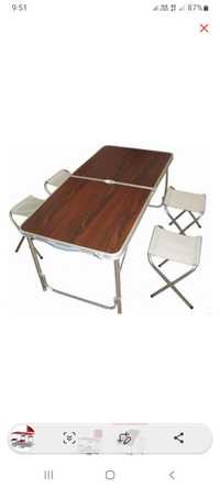 TUOHAI стол Складной стол с двумя табуретами белый 
Общие характеристи