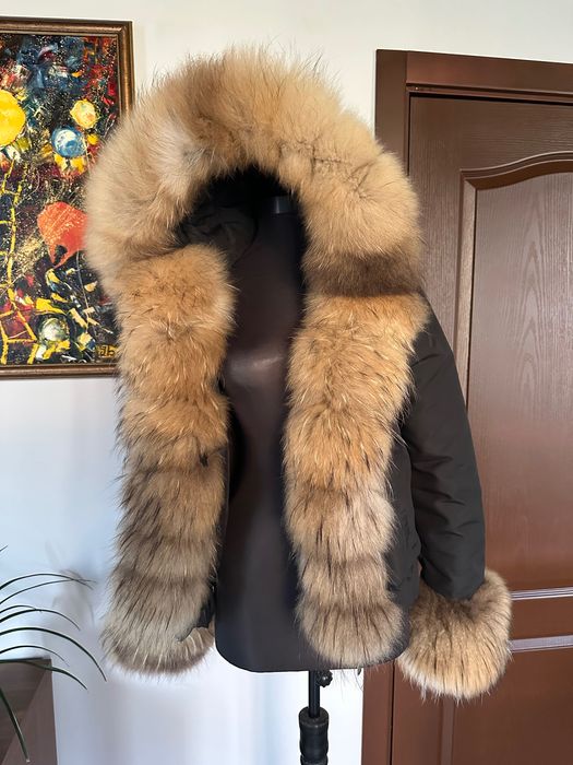 Зимно яке с естествен косъм