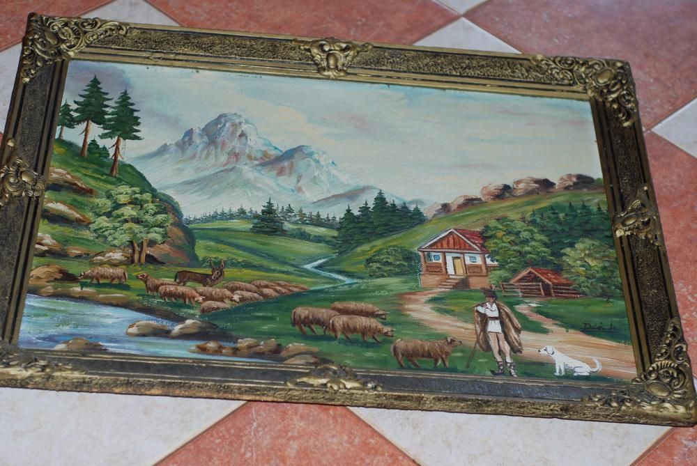 Vand tablou DEAK (ciobanasul ) pictura veche in ulei