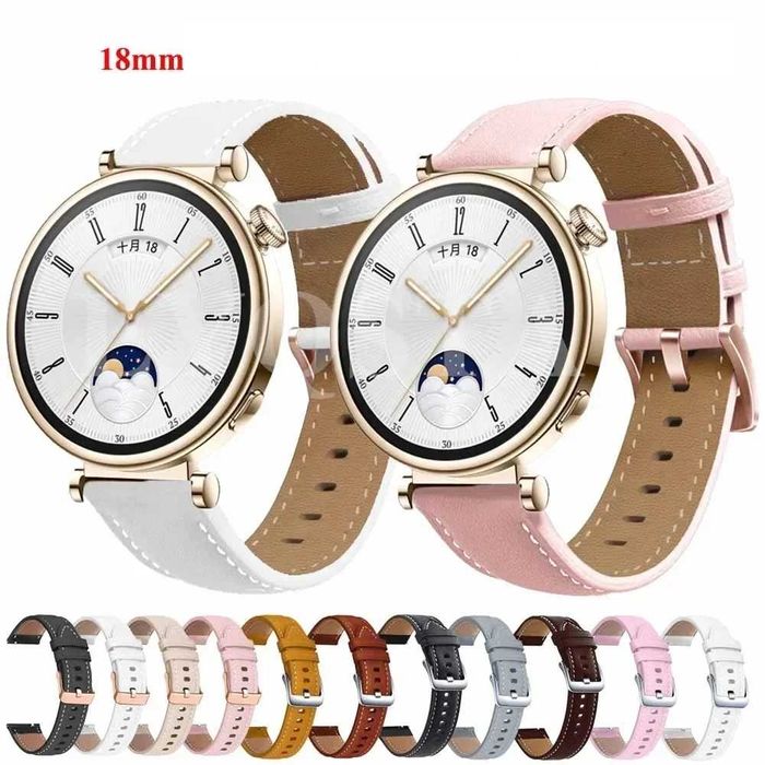Curea piele 18mm ceas Huawei Watch GT 5 4 41mm Garmin Venu 3S Fossil