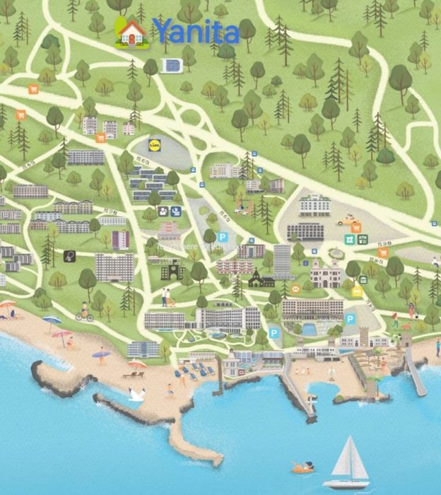 Слънчев 2-стаен апартамент под наем, паркомясто, св Константин&Елена