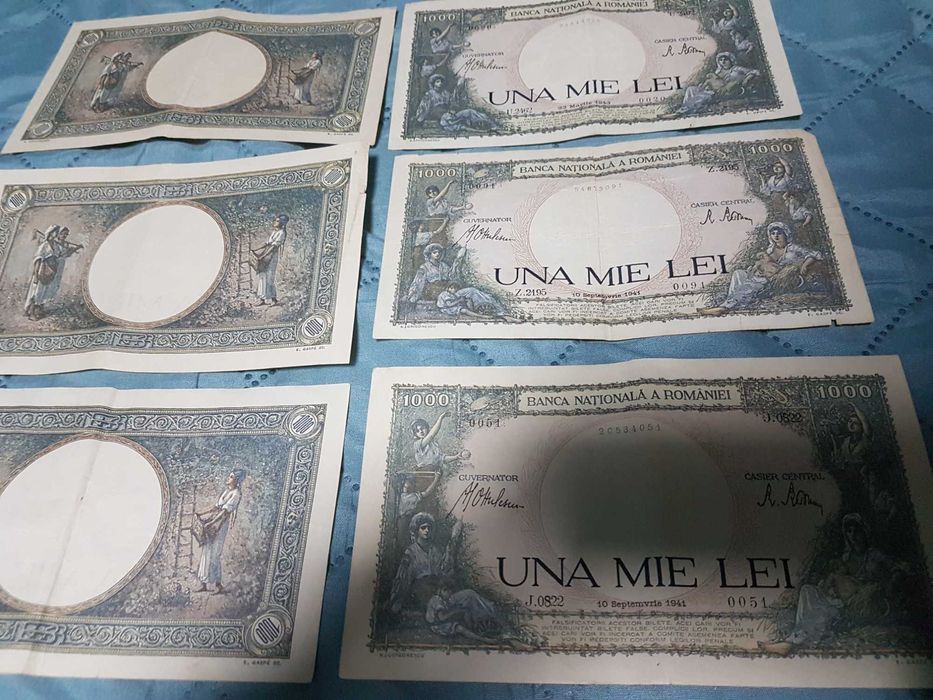 Bancnote vechi UNA MIE LEI din 1941-1943