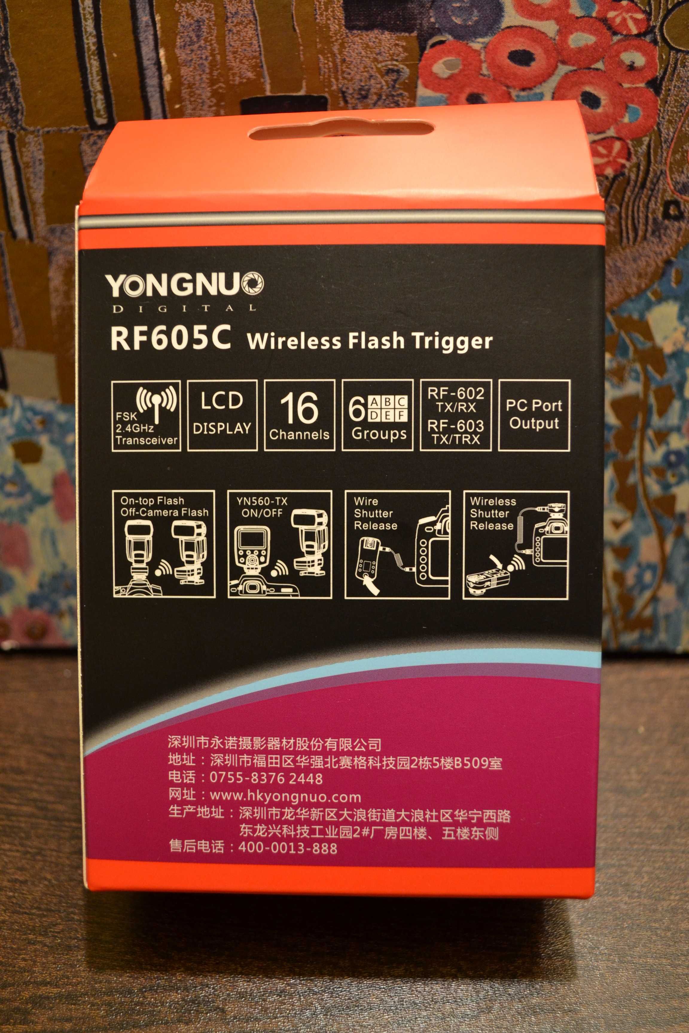 Yongnuo RF 605C - Set Declansatoare Radio pentru Canon, 2.4GHz
Yongnuo