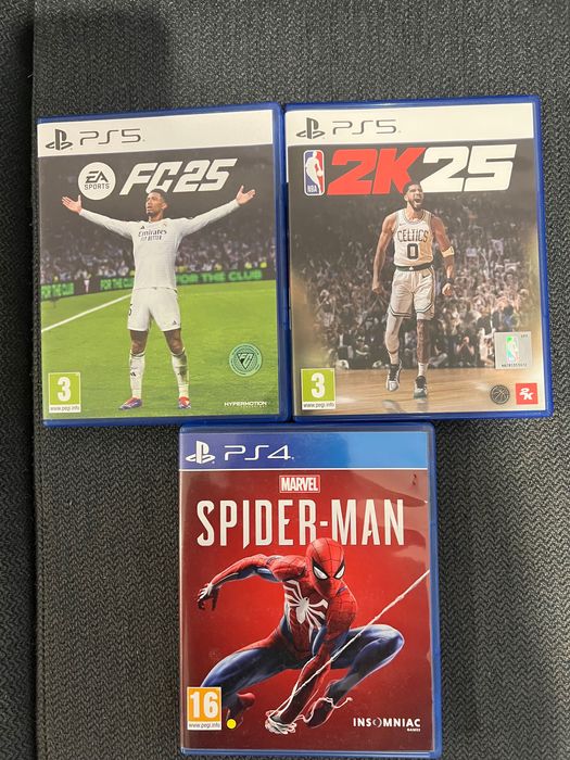 EA FC 25, NBA 2k25, Spiderman