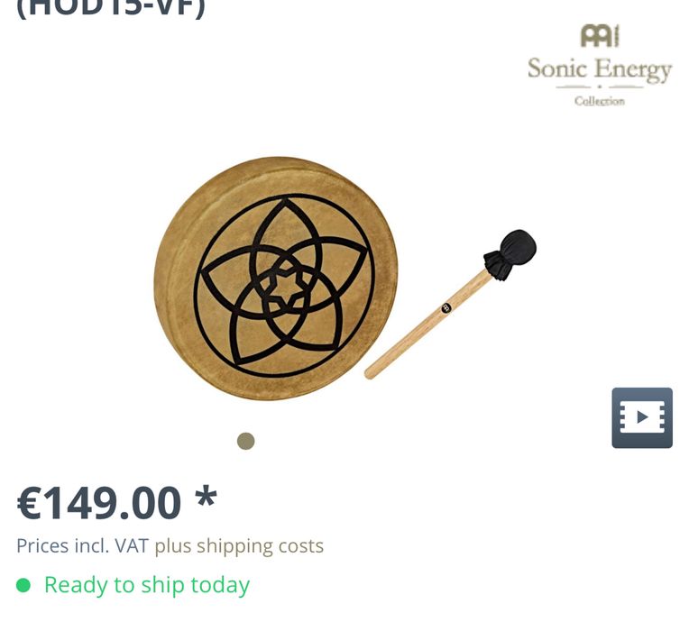 Шамански тъпан от биволска кожа