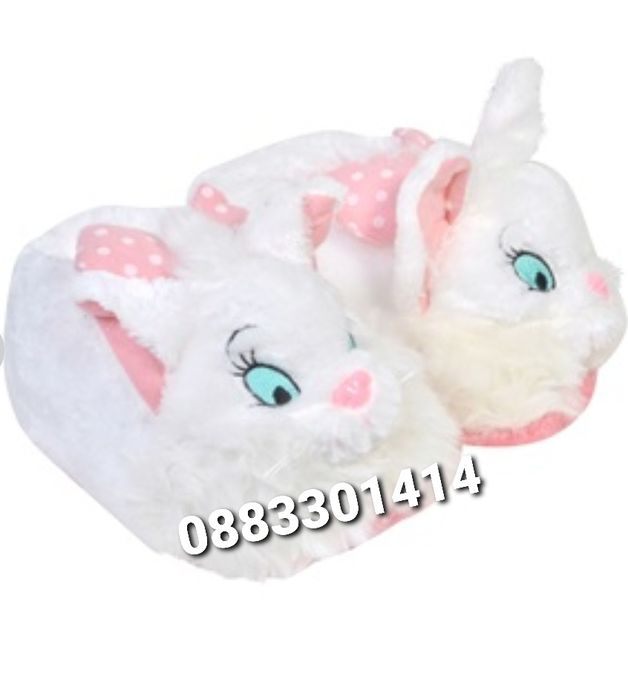 3D Пантофи Зайче Плюшени пантофи