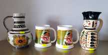 Carafe/halbe vechi din ceramică și porțelan