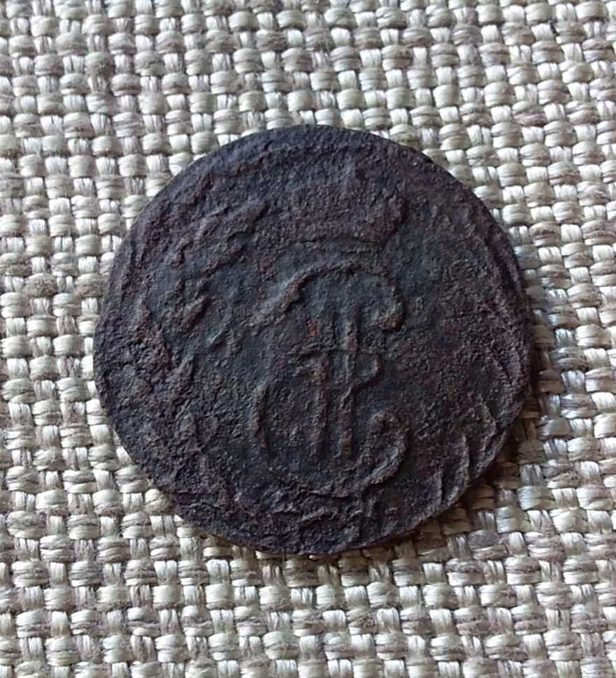 Сибирская монета Денга 1768 года. Екатерина 2-я.  Оригинал.