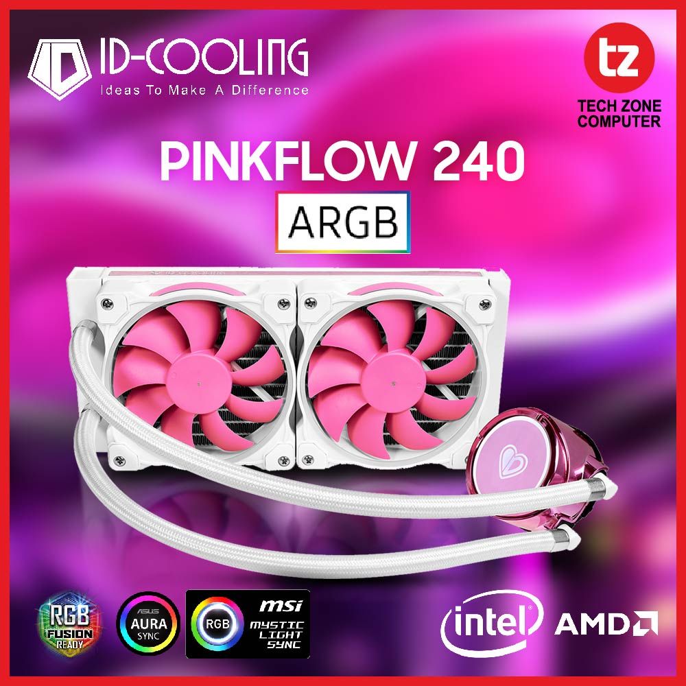 Водяное охлаждение Id-Cooling Pinkflow 240 | Бесплатная Доставка