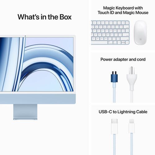 Моноблок Apple iMac 24 M3/16Gb/10GPU/1Tb Синий