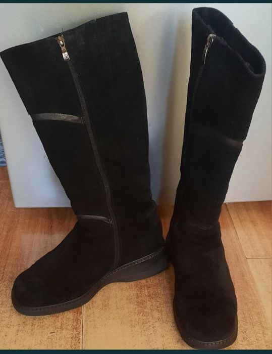 Сапоги зимние замшевые в идеальном состоянии, размер 38