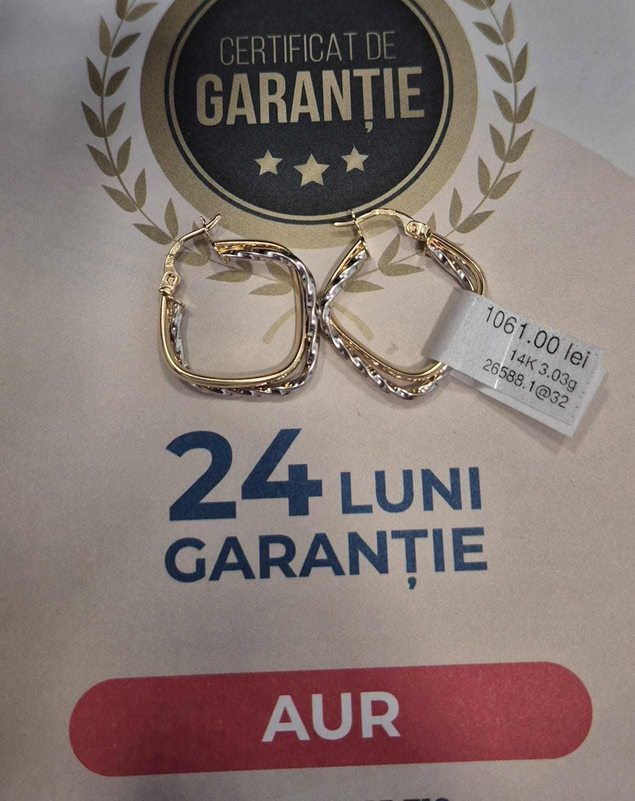 Cercei de aur (AG32 B26588.1) 2 ANI GARANTIE!