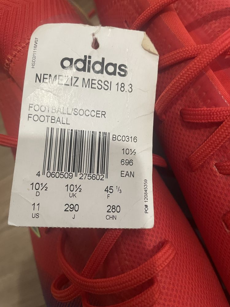 Бутонки adidas nemeziz номер 45 1/3