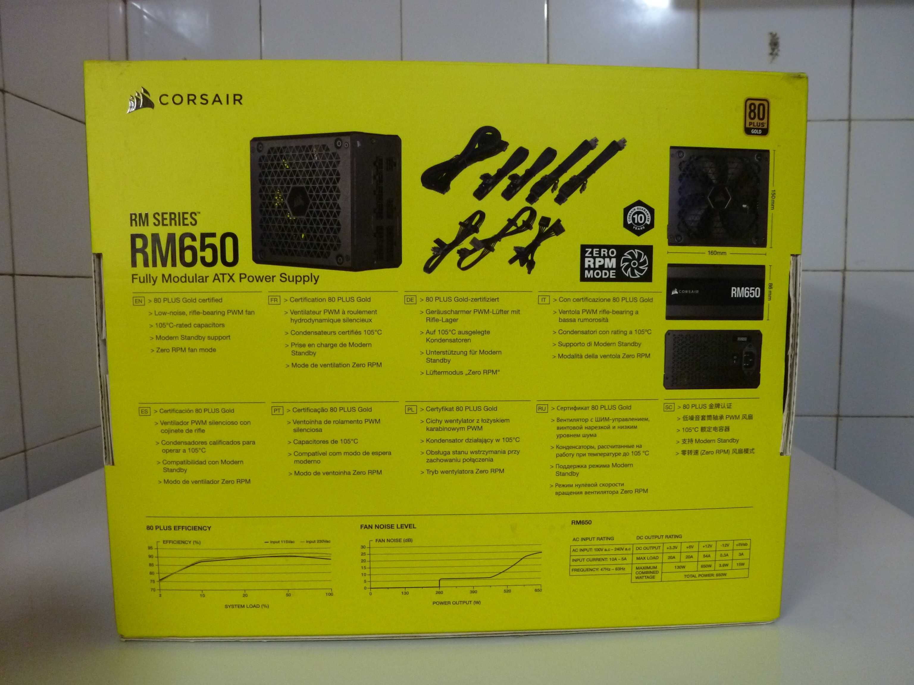 Corsair -ново 650 Watts GOLD Модулно захранване за компютри
