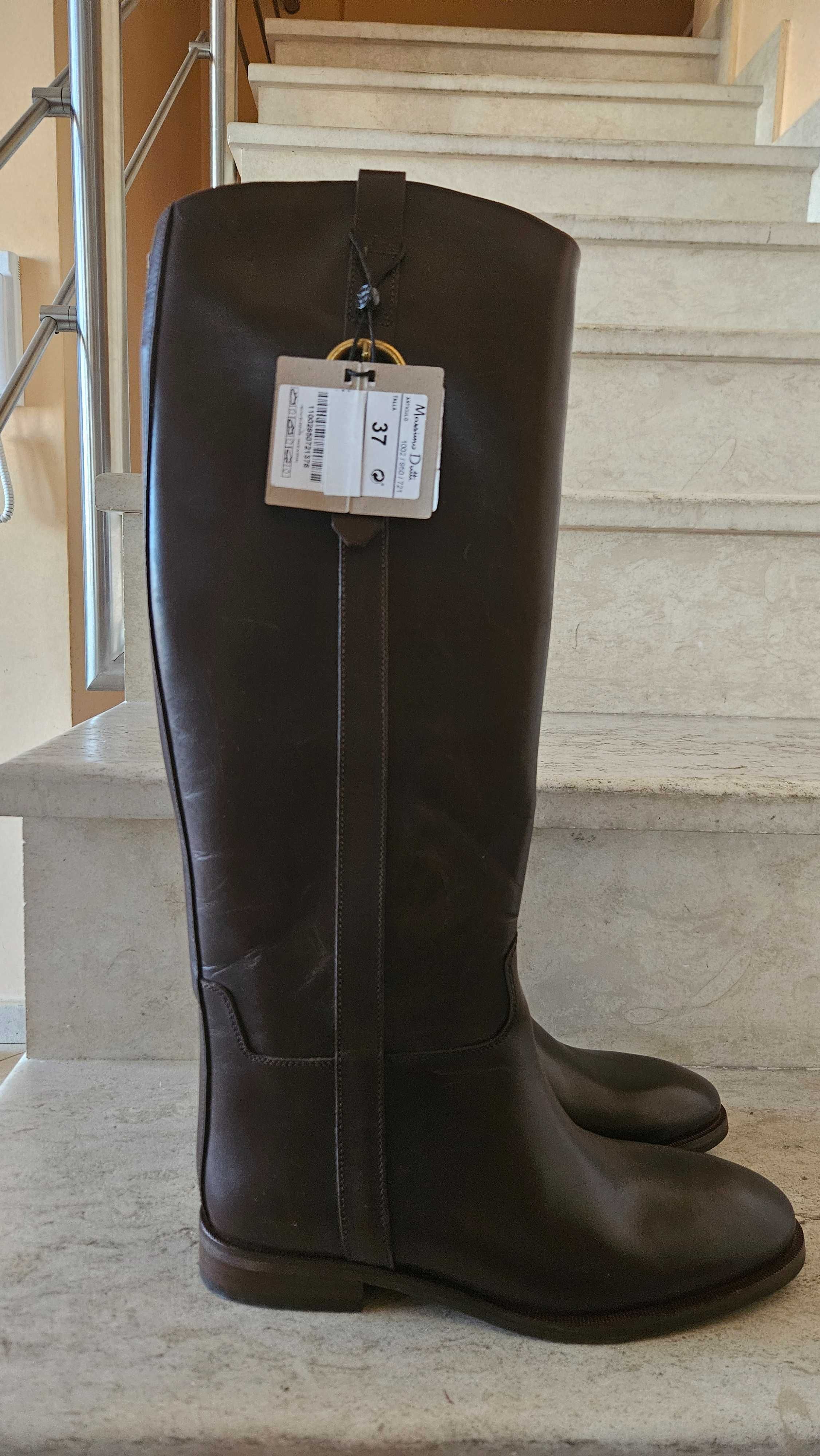 Кожени ботуши Massimo Dutti