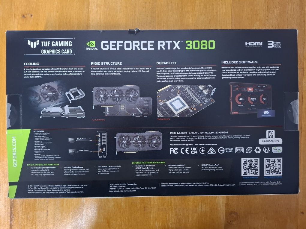 Asus TUF RTX 3080 12GB – Отлично състояние | Безупречна работа