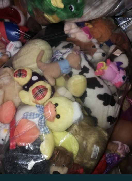 Jucarii din plus SH la sac diverse animale, mascote, kg en gros