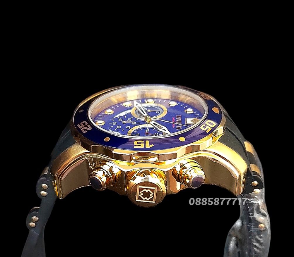 часовник INVICTA Pro Diver SCUBA Blue/Gold 48 mm, Инвикта нов