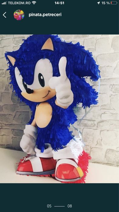 Pinata Petreceri Sanrio,Kuromi,Hello Kitty,Stitch,Sonic,Pikachu,Labubu