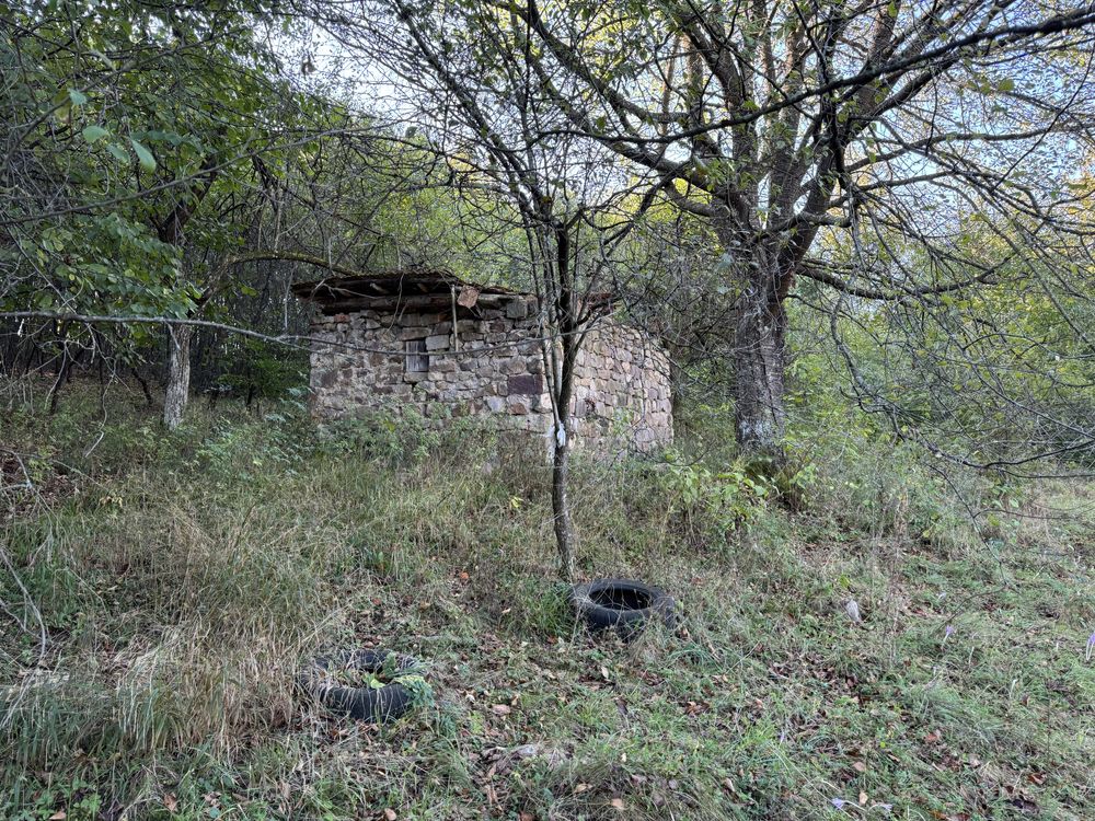 Teren de vânzare cu casă din piatră