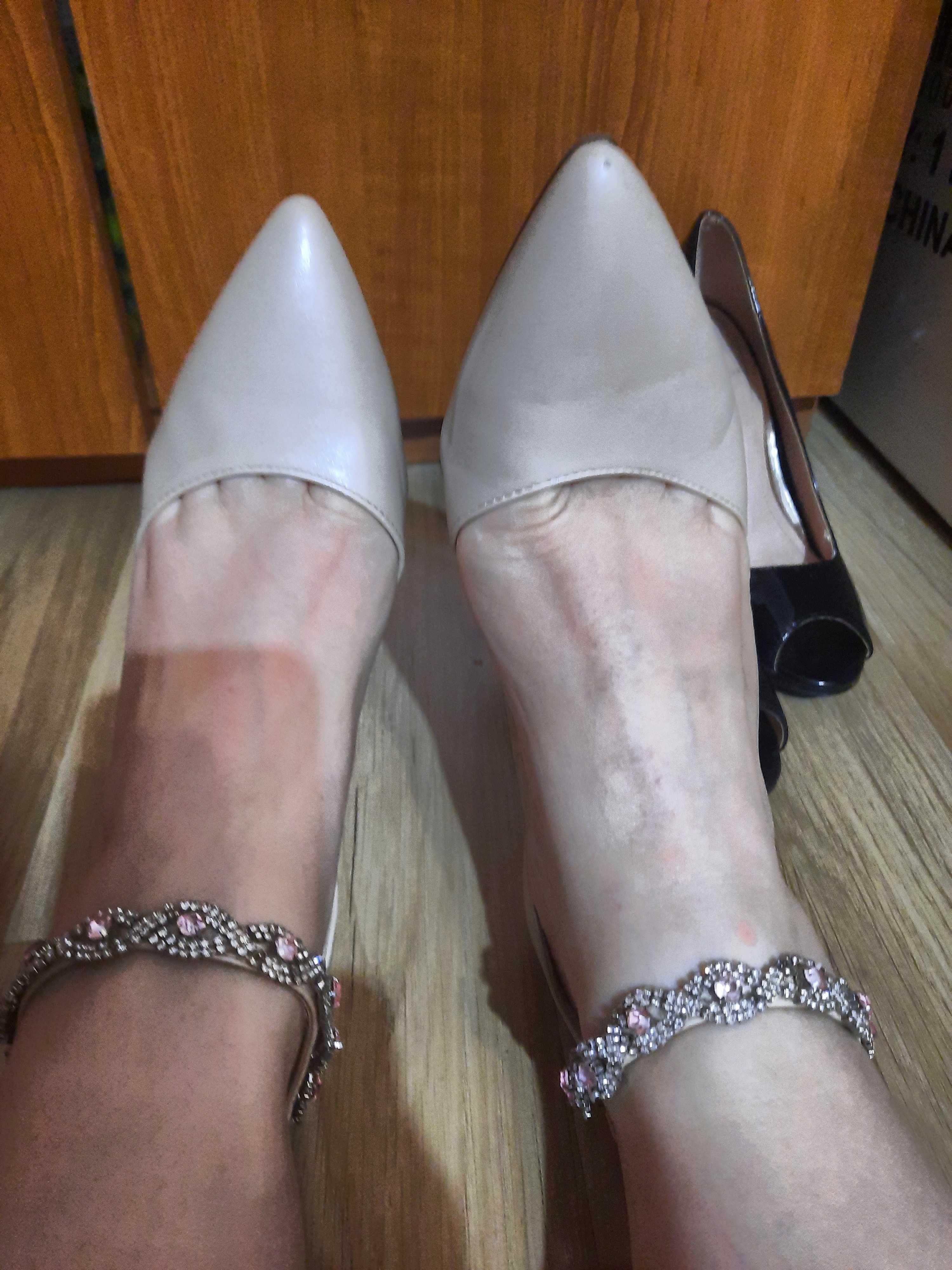 Stiletto nunta lac pantofi nr 39