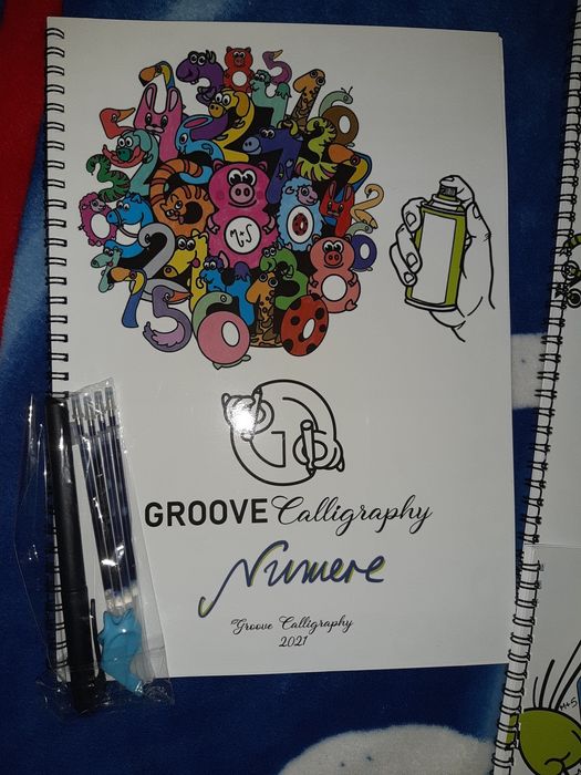 Set 4 Caiete Groove Caligraphy cu 2 seturi de pix