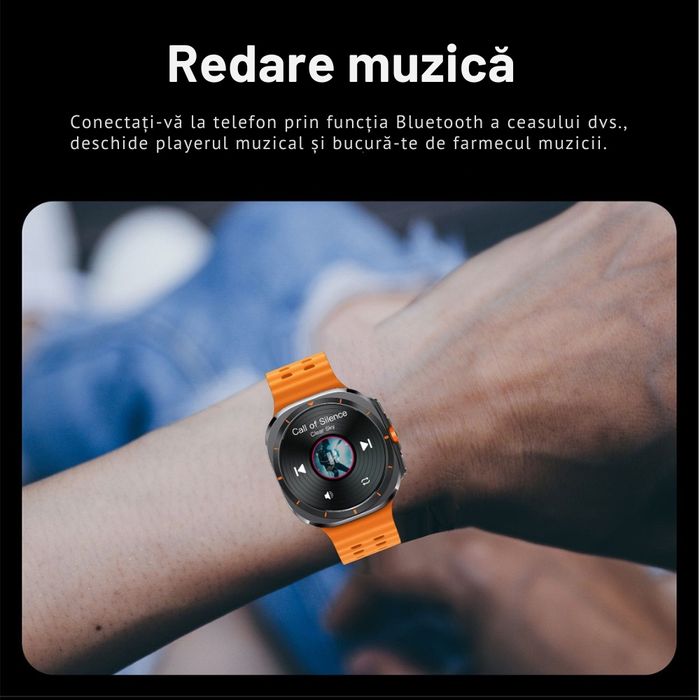 Ceas smartwatch barbati , ecran amoled , monitorizare sanatate