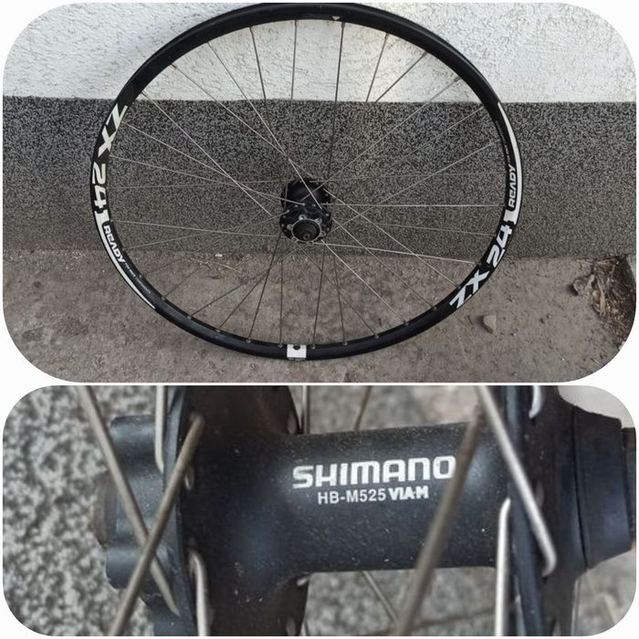 Roata față cu butuc Shimano