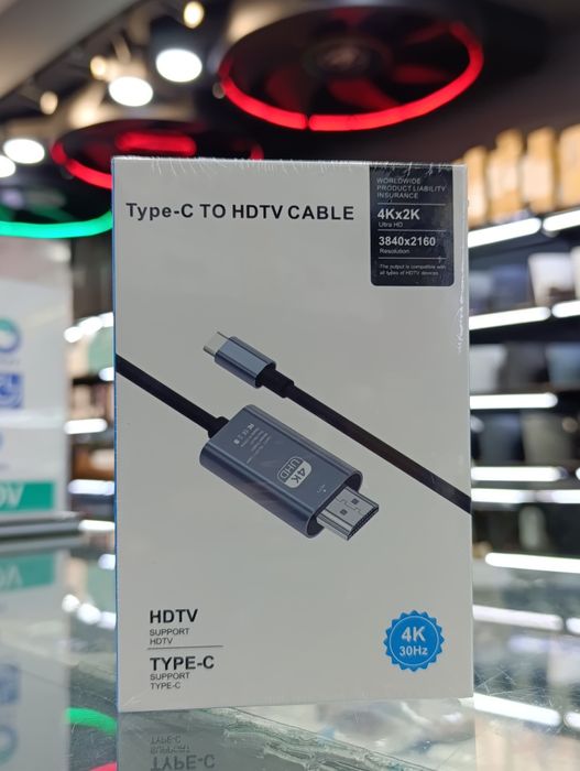 Type c hdmi кабель /2 м, 30 hz/ 4 k